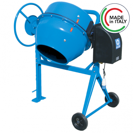 Betoniera tradizionale smontabile Polieri MIX130 vasca da 130lt motore monofase 0.5kW