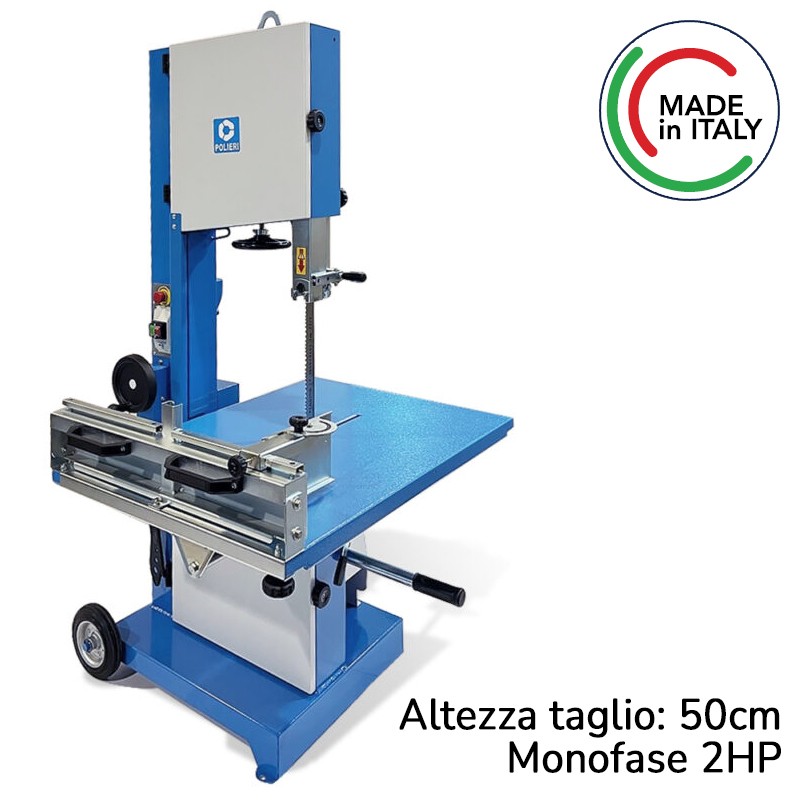 Segatrice a nastro con volantino Polieri TG 515 VL per taglio calcestruzzo cellulare e laterizio, 50cm