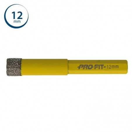 Fresa diamantata ProFit Diamond Dry Click&Drill per composito, pietra naturale, piastrelle ceramica, 12mm