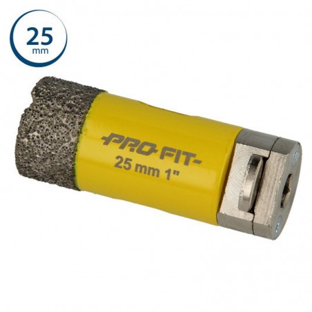 Fresa a tazza diamantata ProFit Diamond Dry Click&Drill per composito, pietra naturale, ceramica, 25mm