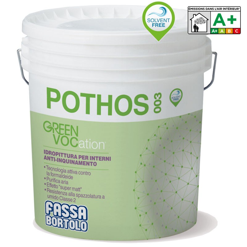 Idropittura Anti-inquinamento Fassa Bortolo Pothos 003 bianca super opaco (Secchio 4-10 lt)