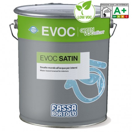 Smalto murale idrodiluibile satinato per interni bianco Fassa Bortolo EVOC SATIN (Secchio 10 lt)