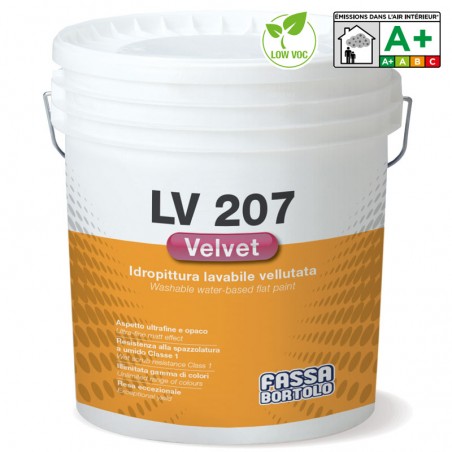 Idropittura per interni superlavabile vellutata bianco Fassa Bortolo LV207 Velvet  (Secchio da 4 e 14 lt)