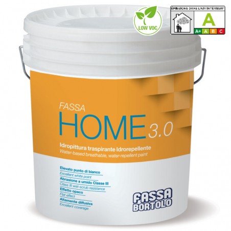 Idropittura per interni Fassa Bortolo HOme 3.0 traspirante e idrorepellente (Secchio 5-14 lt)