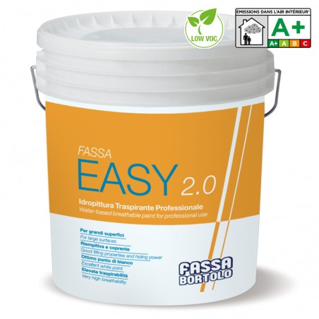 Idropittura per interni traspirante bianca Fassa Bortolo Easy 2.0 professionale (Secchio 14 lt)