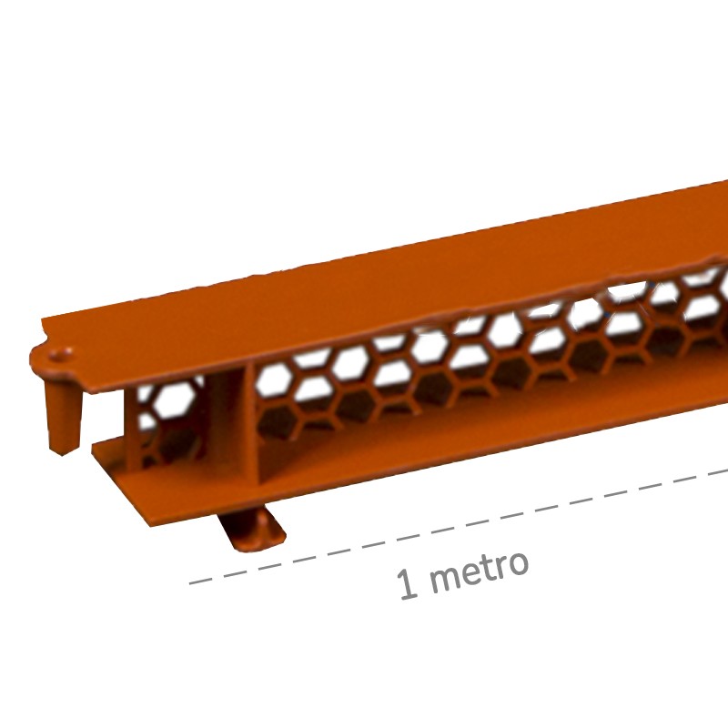 Listelli aerazione tetti ventilati Dakota 25x1000mm in polipropilene rosso (100pz)