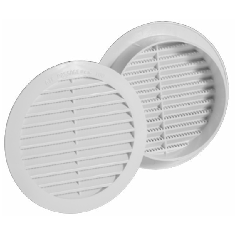 Griglia di ventilazione tonda da incasso Dakota in ABS bianco, Ø120mm