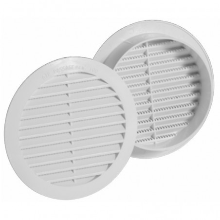 Griglia di ventilazione tonda da incasso Dakota in ABS bianco, Ø120mm