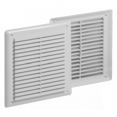 Griglia di ventilazione rettangolare fissa Dakota 235x215mm in ABS bianco