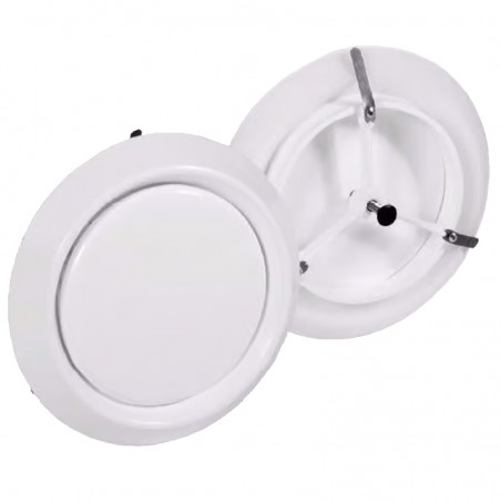 Valvola di ventilazione fissa Dakota 100mm con molla e diffusore regolabile in ABS bianco opaco