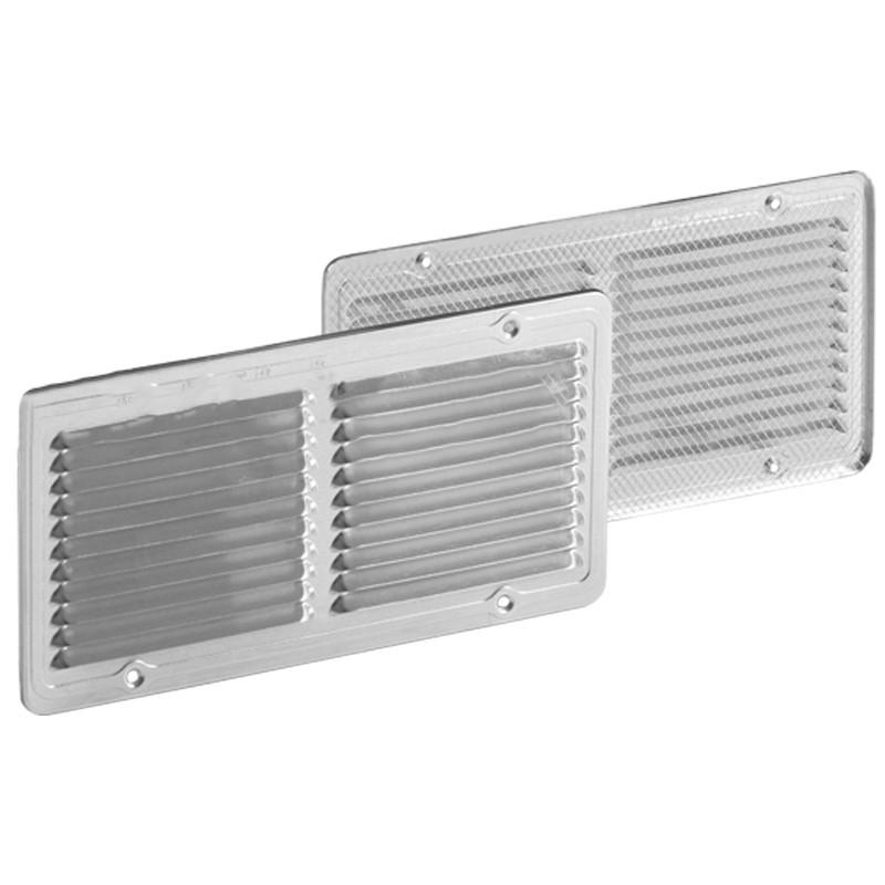 Griglia di ventilazione fissa quadrata Dakota 235x235mm in alluminio