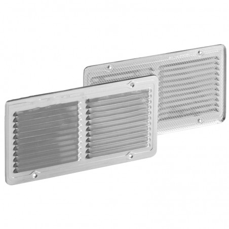 Griglia di ventilazione fissa rettangolare Dakota 280x150mm in alluminio