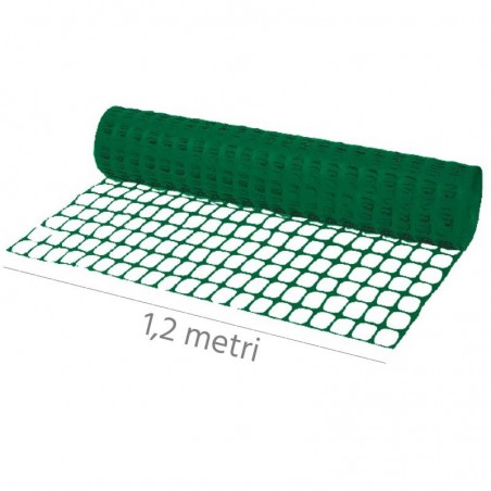 Rete da cantiere verde Dakota Pro in polietilene a maglie ovali 1,2x50 metri