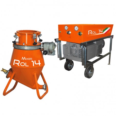 Impianto convogliatore Mixer Rol 14 compressore Becker per materiale in polvere e premiscelato, 5,5-8kW