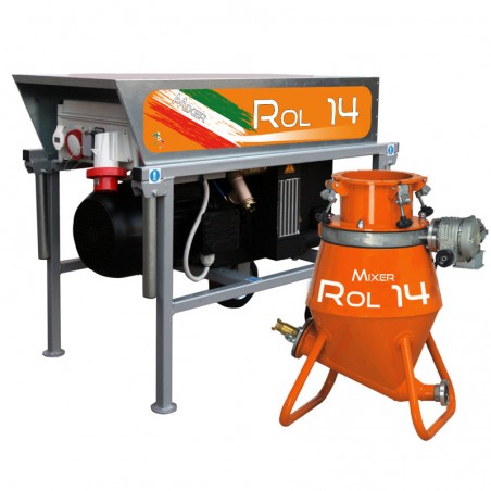 Impianto convogliatore Mixer Rol 14 compressore Rietschle per materiale in polvere e premiscelato, 5,5-8kW