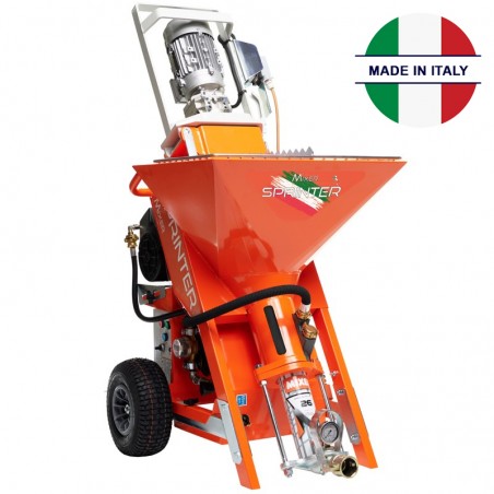 Intonacatrice compatta Mixer Sprinter 2.2kW Cappotto con flussimetro digitale e serbatoio 80 litri