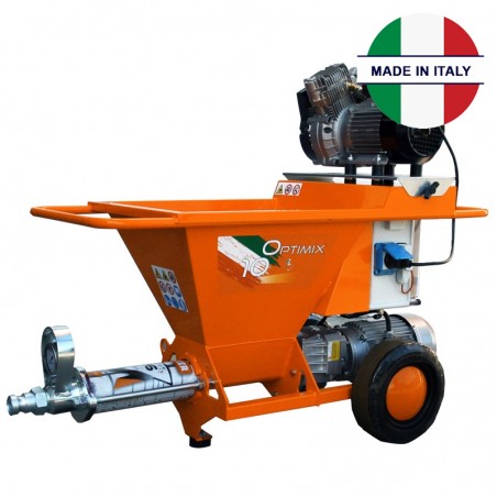 Intonacatrice compatta Mixer Optimix 10 2,2kW per intonaco, serbatoio da 70 litri