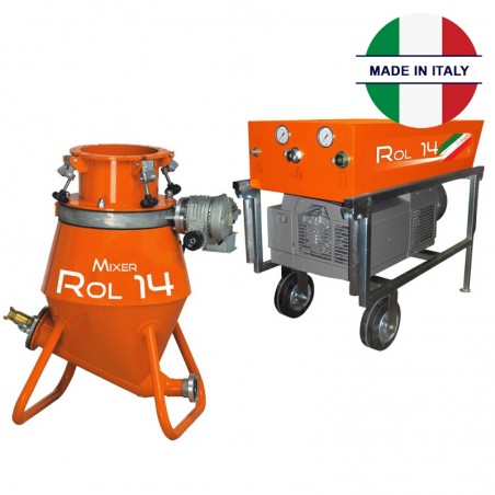 Impianto convogliatore Mixer Rol 14 compressore Becker per materiale in polvere e premiscelato, 5,5-8kW