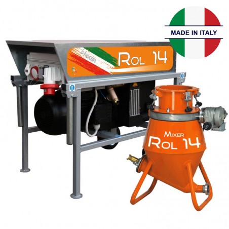 Impianto convogliatore Mixer Rol 14 compressore Rietschle per materiale in polvere e premiscelato, 5,5-8kW