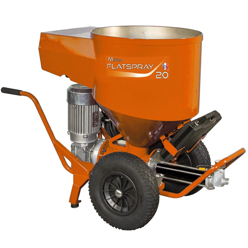 Intonacatrice Airless Mixer FlatSpray 20 2.2kW per intonaci sottili premiscelati, serbatoio 110litri