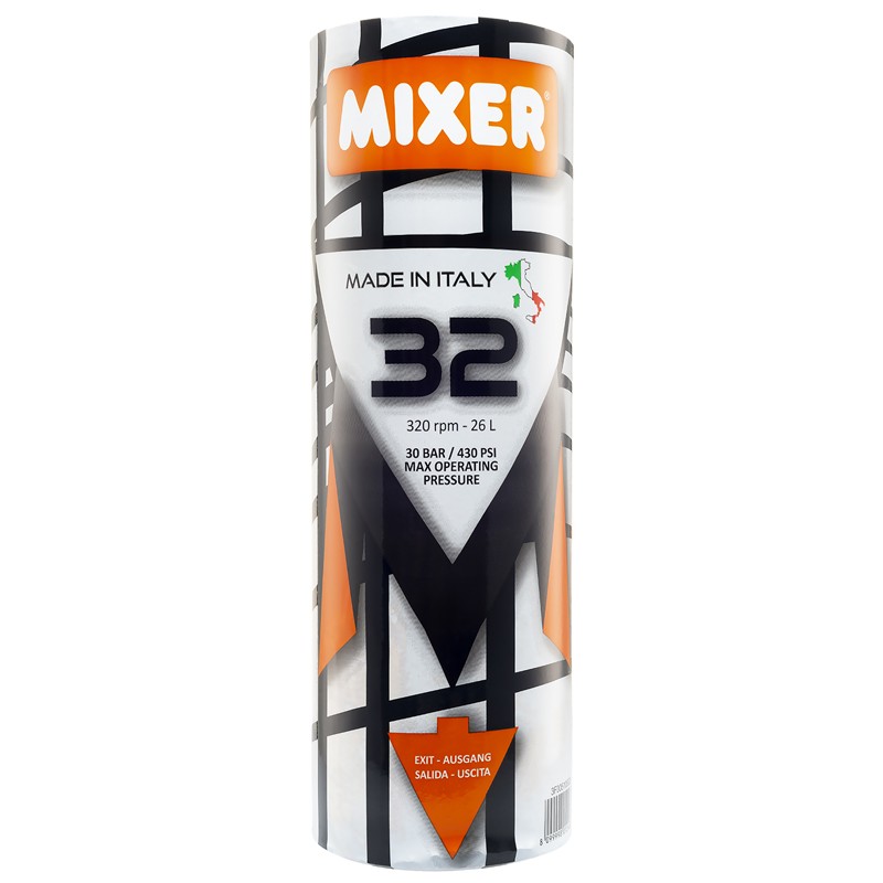 Polmone Mixer 32 dritto per intonaci con granulometria fino a 3mm, portata 28/30l/min