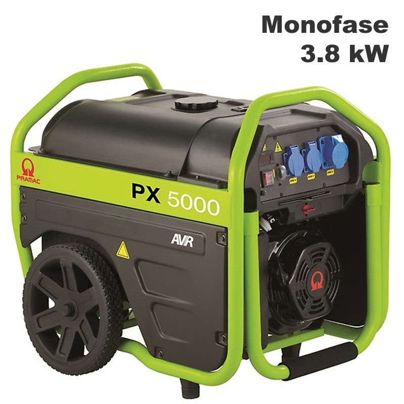 Generatore di corrente a benzina Pramac PX5000 Monofase 3.8kW con ruote