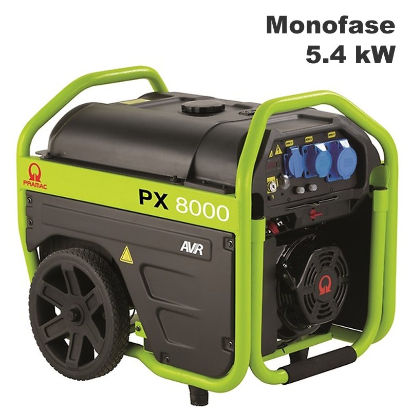 Generatore di corrente a benzina Pramac PX8000 Monofase 5.4kW con ruote