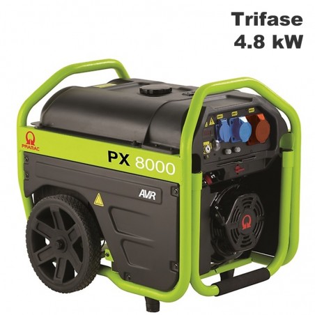 Generatore di corrente a benzina Pramac PX8000 Trifase 4.8kW con ruote