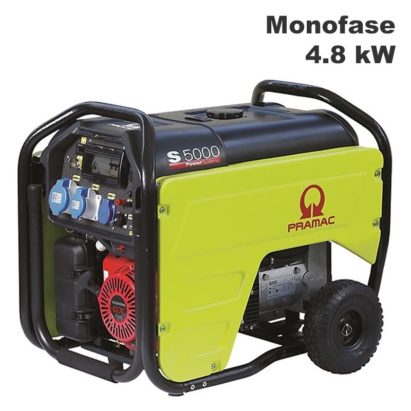 Generatore di corrente a benzina Pramac S5000 Monofase 4.8kW con predisposizione accessori