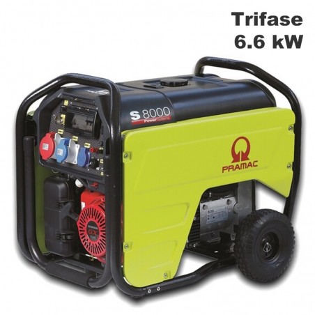 Generatore di corrente a benzina Pramac S8000 Trifase 6.6kW con predisposizione accessori