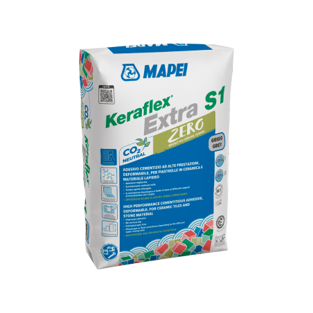 Adesivo cementizio Mapei Keraflex Extra S1 Zero (Sacco da 25 Kg)