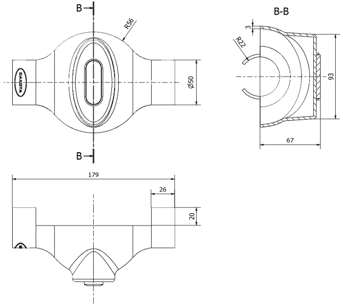 Schema tecnico coprimorsetto per ponteggi Dakota