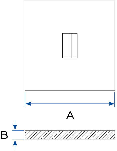 Schema tecnico coperchio pozzetto pluviale sifonato Dakota