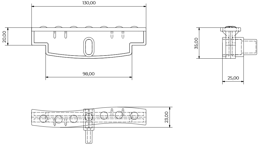 Schema tecnico Dakota griglia Snake 130