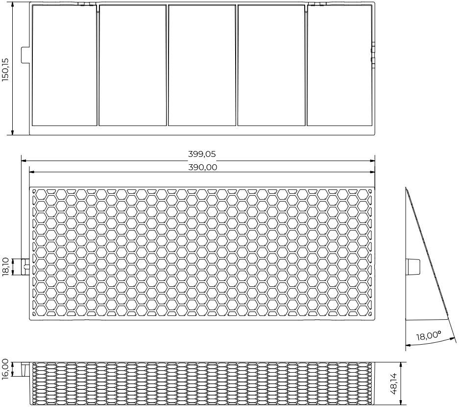 Misure rampa per mattonelle da giardino Dakota