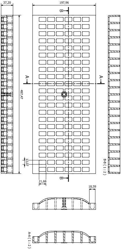 Schema tecnico Dakota griglia Extra Strong