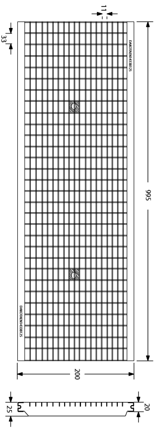 Schema tecnico Dakota griglia antitacco