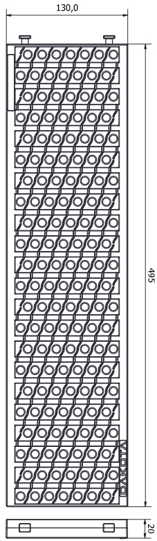 Schema tecnico Dakota griglia piscina