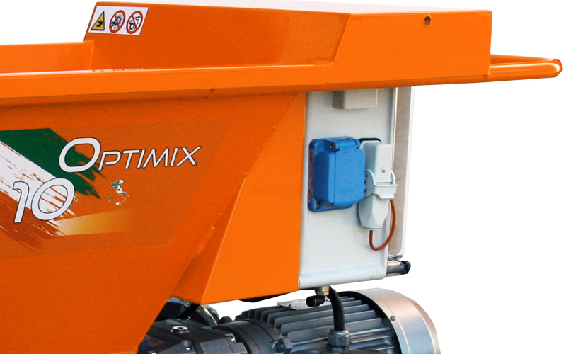 Dettaglio intonacatrice Mixer Optimix 10 per colla