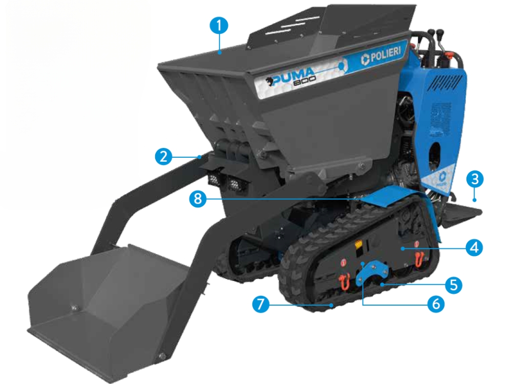 Componenti mini dumper Polieri