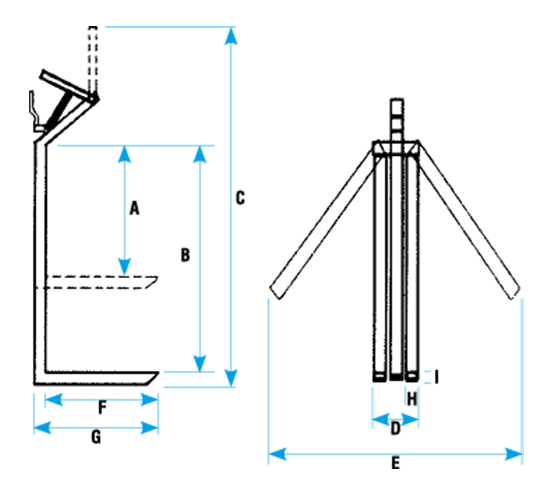 Schema tecnico forca a bilanciamento automatico per gru FRC/100 Polieri