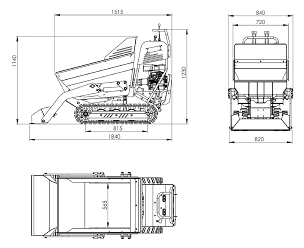 Schema tecnico Polieri mini dumper Puma 500