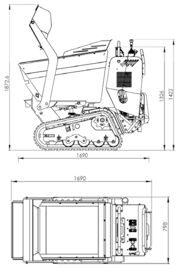 Schema tecnico Polieri mini dumper Puma 800