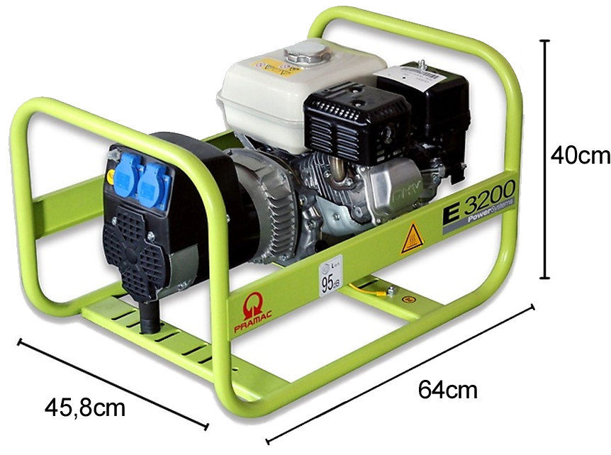 Schema tecnico generatore di corrente portatile E3200 Pramac