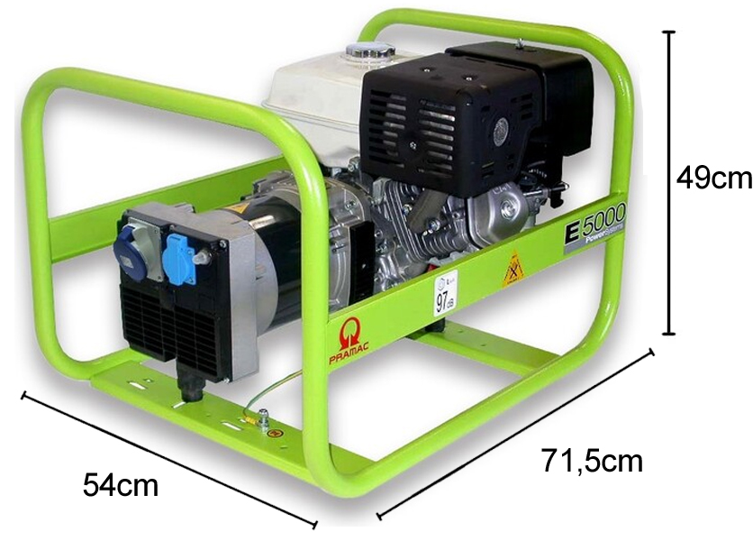 Schema tecnico generatore di corrente portatile E5000 Pramac