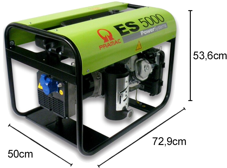 Schema tecnico generatore di corrente ES5000 Pramac