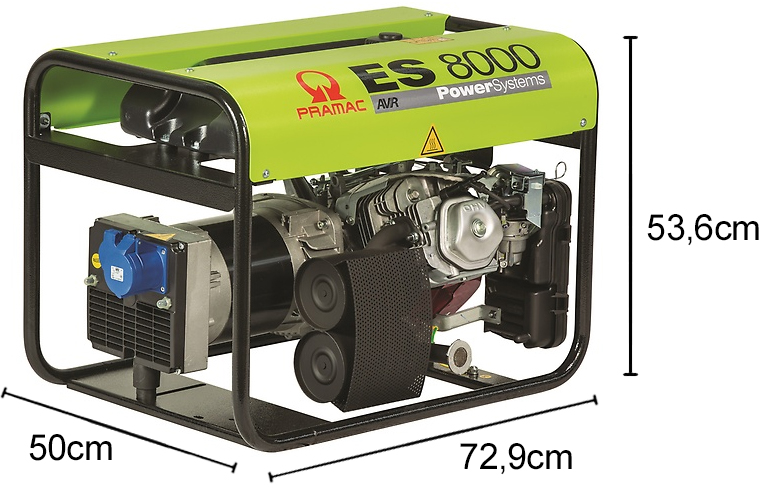 Schema tecnico generatore di corrente ES8000 AVR Pramac