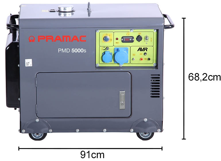 Schema tecnico generatore PMD 5000S monofase Pramac