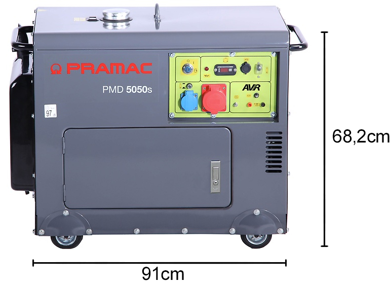 Schema tecnico generatore PMD 5050S monofase Pramac