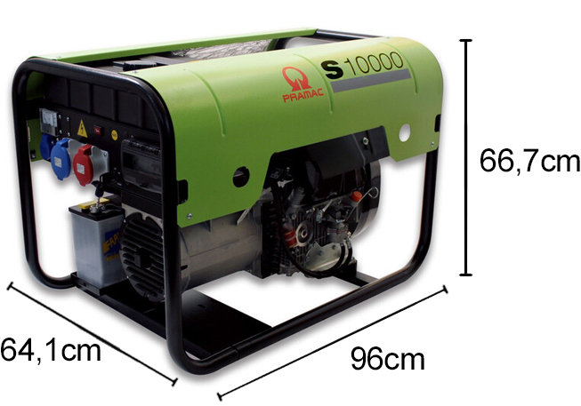 Schema tecnico generatore di corrente S10000 trifase Pramac